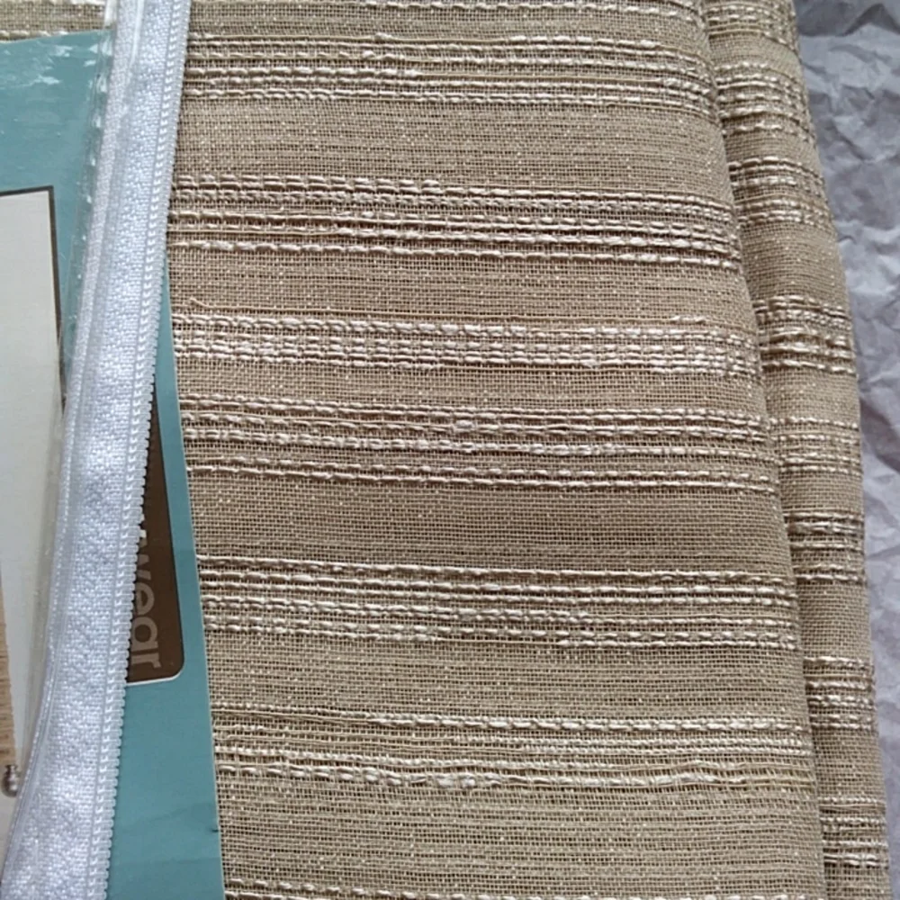 Semi-sheer Rod Pocket Window Curtains PAIR NEW